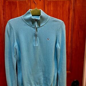 Vineyard Vines Blue Zip Up Sweater